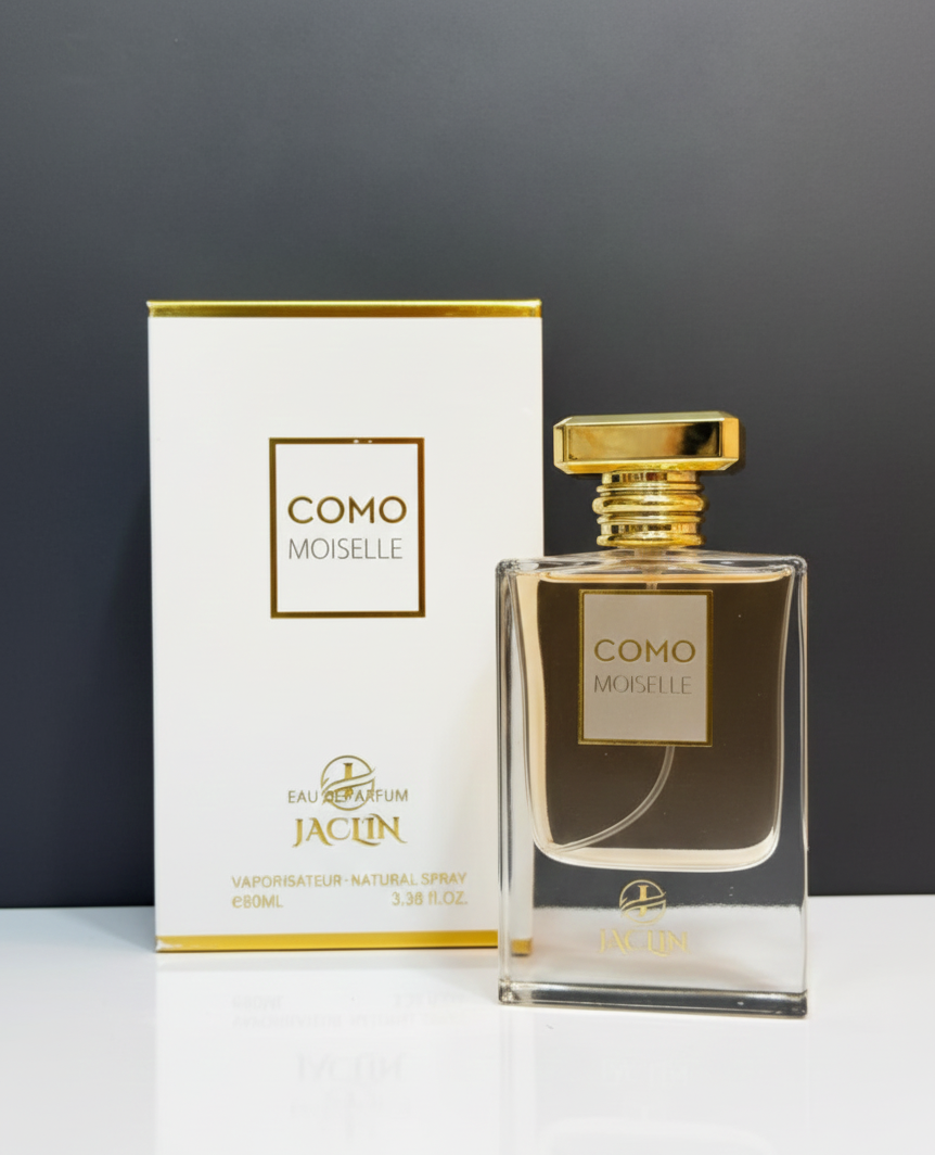 Gemini_Generated_Image_1x2uiv1x2uiv1x2u ادو پرفیوم زنانه Jaclin Como Moiselle 100ml – رایحه الهامگرفته از Coco Mademoiselle