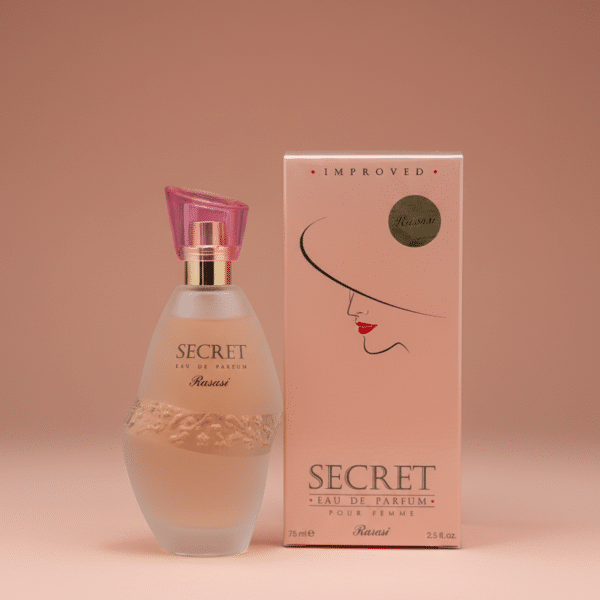 ادکلن زنانه Rasasi Secret رساسی سکرت 75ml | رایحه شیرین و گلی میوه‌ای با ماندگاری عالی