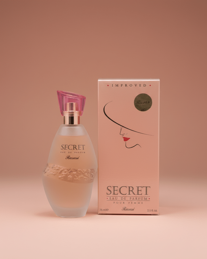 ادکلن زنانه Rasasi Secret رساسی سکرت 75ml | رایحه شیرین و گلی میوه‌ای با ماندگاری عالی