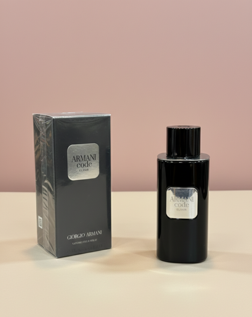 ادکلن آرمانی کد الکسیر مردانه 125 میل ادو پرفیوم اورجینال باکس – Armani Code Elixir گرم و چرمی شرقی