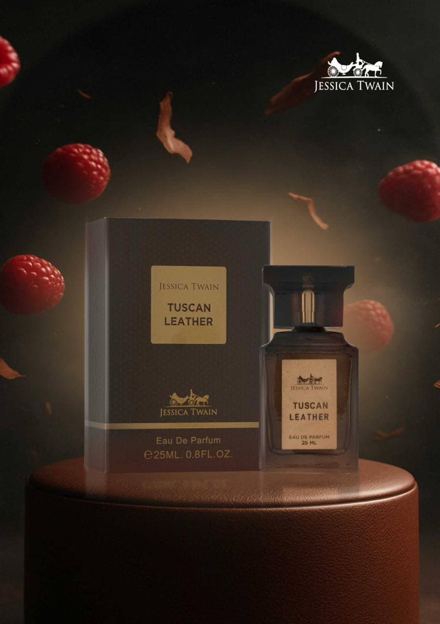 IMG_20260713_152619_538 ادکلن توسکان لدر جسیکا توین 25 میل | (Tuscan Leather) یونیسکس با رایحه دودی و میوهای - Image 1